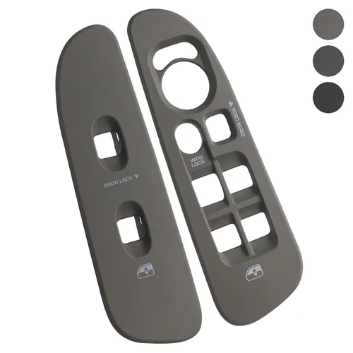 Vista 11 de Bisel del interruptor de ventana de puerta Gray Master Power del lado delantero del conductor para Dodge Ram 1500 2500 3500 Quad Cab 2002-2008