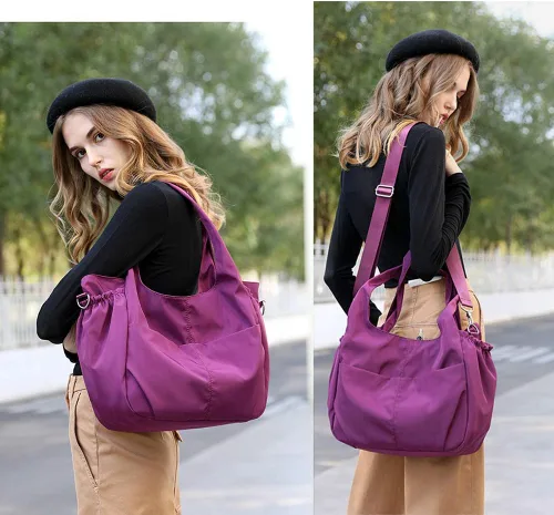 Vista 2 de MINTEGRA Hobo - Bolso cruzado para mujer, de nailon, impermeable, bolso de hombro, bolso casual