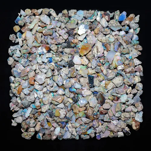 Vista 2 de AA - Piedra preciosa natural de ópalo etíope crudo, cristales de ópalo áspero, piedra preciosa para hacer joyas, ópalo grueso ultra fuego, piedra