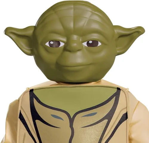 Vista 3 de Disfraz de Yoda para niños, disfraz oficial de LEGO Star Wars con máscara y bata