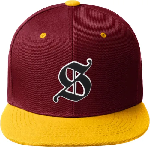 Vista 1235 de Daxton Gorra clásica con visera de billete plano con letras del alfabeto inglés antiguo de la A a la Z
