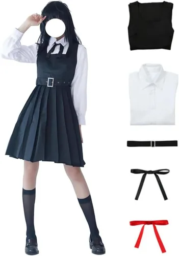 Vista 2 de Makima Disfraz de cosplay ChainsawMan Anime Makima camisa vestido uniforme Halloween mujeres niñas
