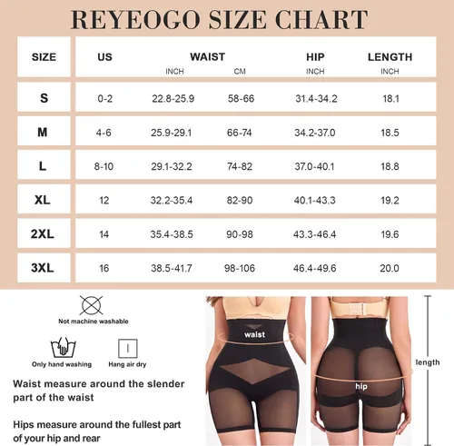 Vista 6 de REYEOGO Faja moldeadora para mujer con control de abdomen, levantador de glúteos, sin costuras, pantalones cortos moldeadores de cintura alta