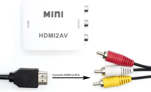 Vista 4 de THE CIMPLE CO - Kit convertidor HDMI a RCA para conectar digital a analógico - Convierte HDMI a RCA - Solo se convierte abajo, no funciona