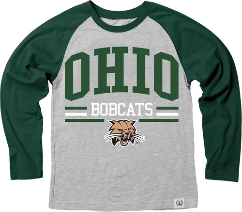 Vista 77 de Wes and Willy NCAA playera raglán de manga larga para niños