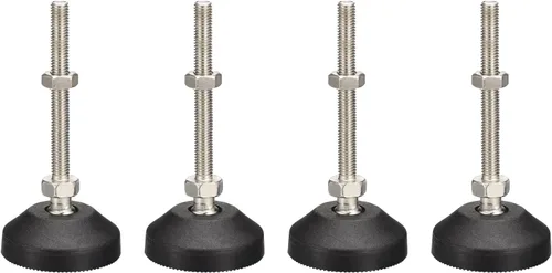 Vista 10 de uxcell Niveladores de muebles, 4 pies de nivelación universales de nailon M10x80x50mm, patas de mesa giratorias ajustables para muebles, máquinas