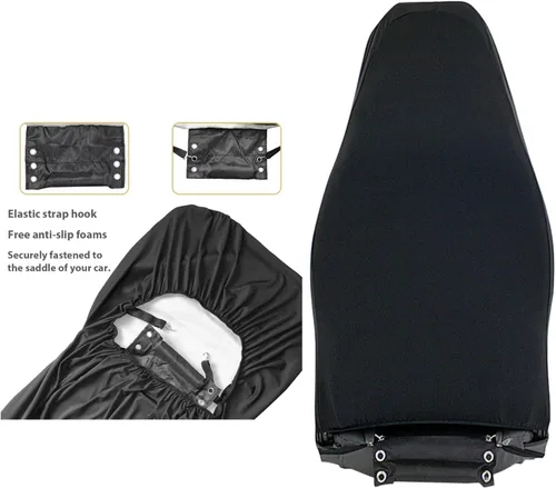 Vista 5 de Juego de 2 fundas de asiento delantero de automóvil, con diseño de bandera estadounidense, juego de 2 accesorios automotrices extraíbles, ajuste