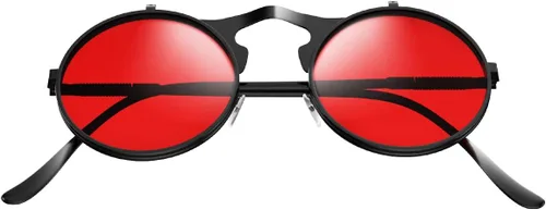 Vista 4 de Essence - Gafas de sol redondas abatibles, unisex, estilo retro de los años 8090, con lentes dobles