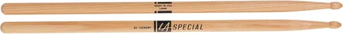 Vista 3 de Baquetas LA Specials - Baquetas de nogal 5A - Juego para tambores acústicos o electrónicos - Punta de madera ovalada - Peso y tono consistentes - 3