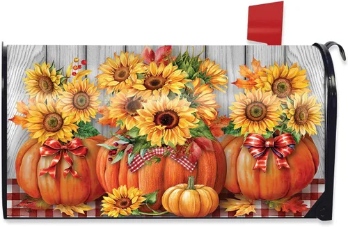 Vista 5 de Briarwood Lane Funda para buzón de otoño con ramo de otoño, tamaño estándar