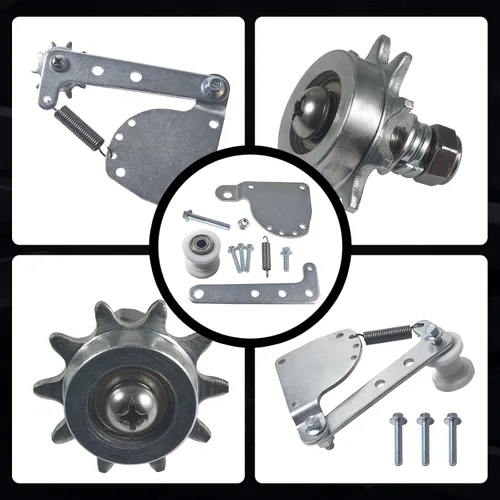 Vista 6 de Nuevo modelo Kit de tensor de cadena cargado por resorte para 49cc 50cc 66cc 80cc 2 tiempos motor de gas motorizado bicicleta plata con rueda
