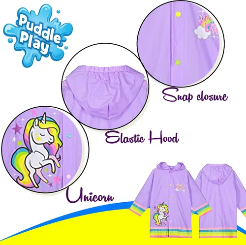 Vista 2 de Puddle Play Sudadera con capucha para niños y niñas, colores y diseños divertidos, para niños pequeños y pequeños