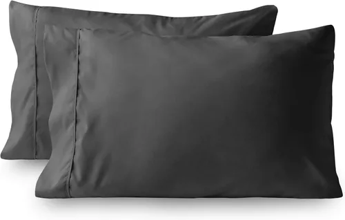 Vista 6 de Fundas de almohada – Juego de 2 fundas de almohada de algodón de 600 hilos, calidad de algodón, sedoso y suave, sin arrugas