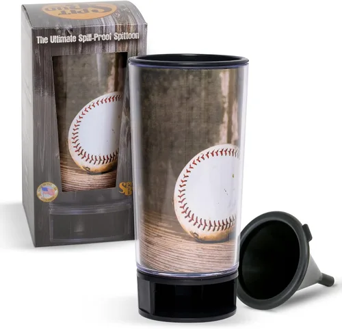 Vista 14 de Spit Bud Baseball #2 The Ultimate Spittoon para masticar – Taza portátil de inmersión y tabaco con tapa, pestaña pop, embudo a prueba de derrames