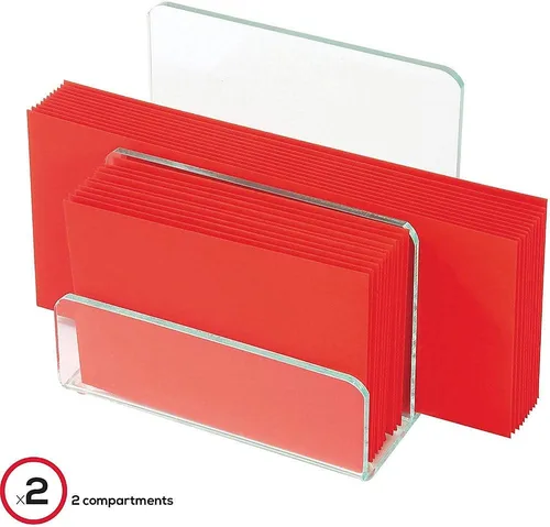 Vista 5 de Lorell LLR80659 Mini clasificador de papel, transparente/verde