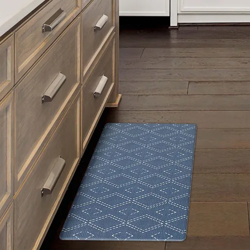 Vista 14 de Lucky Brand Tapete de bienestar impreso – Tapete de cocina acolchado cómodo – Fácil de limpiar – Antifatiga y antideslizante – 0.472 in Seda Floral