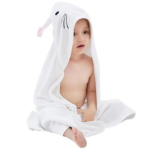 Vista 14 de Michley - Bata de algodón con capucha para niños y niñas de 0 a 6 años, Azul