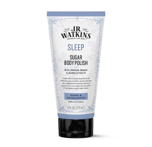 Vista 6 de J.R. Watkins Awaken Sugar Body Polish, exfoliante corporal natural de romero y palo de rosa limpia, suaviza y estimula los sentidos, 6 onzas
