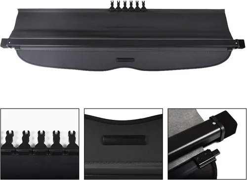 Vista 3 de Silscvtt Cubierta de carga trasera negra retráctil para tronco Tonneau Trunk Shield Reemplazo para 2009-2013 Forester Manual Door