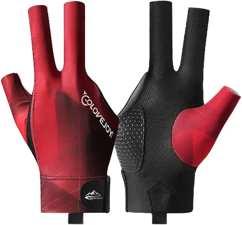 Vista 8 de Guantes de billar para mano derecha, guantes de billar de 3 dedos, guantes de billar para taco de piscina, guantes de billar transpirables de secado