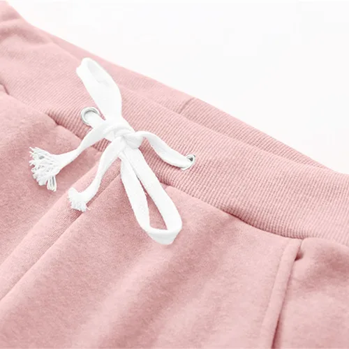 Vista 3 de Pantalones deportivos holgados para mujer, pantalones de otoño e invierno, pantalones deportivos de cintura alta con bolsillos, parte inferior
