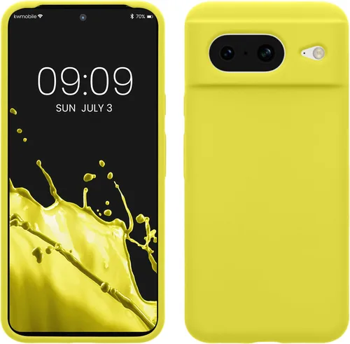 Vista 77 de kwmobile Funda compatible con Google Pixel 7 - Funda de silicona TPU con acabado suave - Piedra antigua
