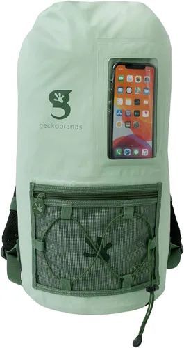 Vista 12 de geckobrands Hydroner - Mochila impermeable de 20 litros, bolsa seca ligera, disponible en 6 colores, Geckoflage océano, M, Viajar