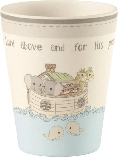 Vista 4 de Precious Moments Noah's Ark 182433 - Juego de 5 vajilla y alimentación de bambú para niños pequeños