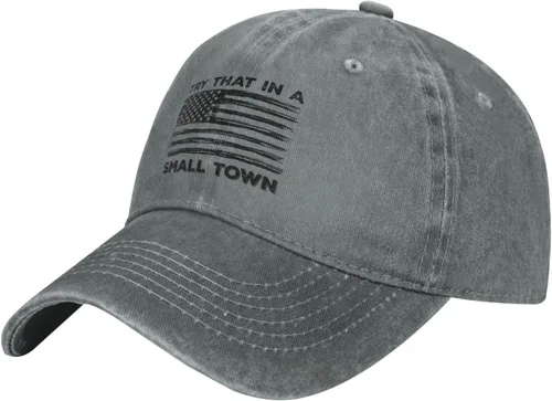 Vista 2 de Gorwencchi Hat Try That in Small Towns Trucker Hat Men Funny Mesh Cap for Summer