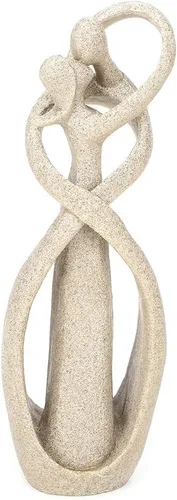Vista 7 de Eujgoov - Figura de resina de arenisca hecha a mano, arte abstracto, beso, pareja, estatua de arenisca, manualidades, regalo de San Valentín