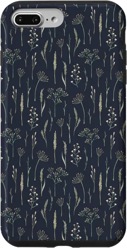 Vista 12 de Funda neutra Boho Dry Wildflower Meadow Botanical (azul marino) para iPhone 16