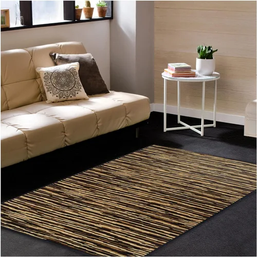 Vista 11 de Superior Alfombra de área de 2 x 3 pies y 0.394 in de altura con respaldo de yute, tejida a la moda y asequible colección Abner, color negro