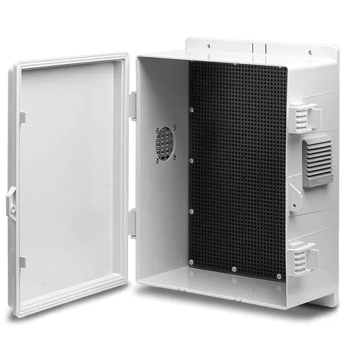 Vista 23 de Namunanee - Caja de conexiones eléctricas para exterior, recinto resistente al agua de ABS con panel de montaje interno y tapa con bisagras, 9.2" H
