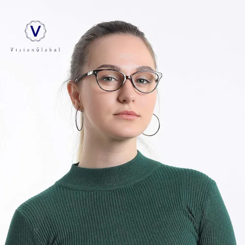 Vista 5 de VisionGlobal Lentes de bloqueo de luz azul para mujeres/hombres, lectura en computadora, gafas de televisión, antirreflejos Dame_floral(c1)