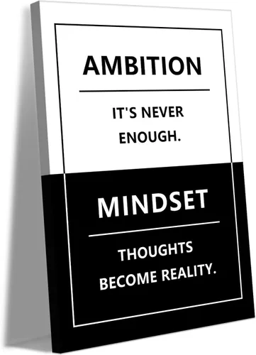 Vista 29 de Inspirational Hustle Wall Art - Lion Head withEncouraging Quotes Canvas Print Motivational Wall Decor, Black and White Office Picturtes Success