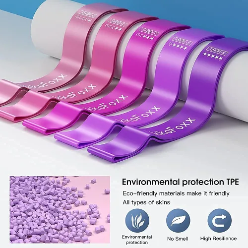 Vista 3 de Bandas de ejercicio de resistencia, bandas de resistencia para fitness en casa, estiramiento, entrenamiento de fuerza, terapia física, bandas