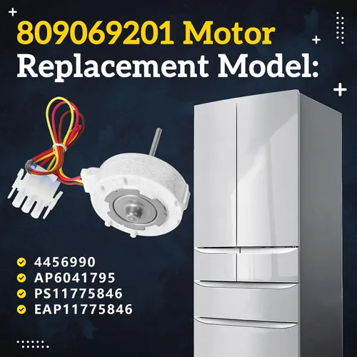 Vista 2 de Actualizado 809069201 809069206 Motor de ventilador de evaporador de refrigerador Compatible con Frigidaire, Kenmore, Electrolux, Reemplaza