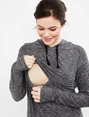 Vista 2 de Motherhood Maternity Sudadera con capucha de lactancia para mujer
