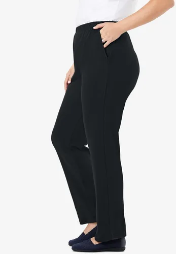 Vista 3 de Woman Within 7-day Pantalón de punto recto para mujer, talla Plus y petite