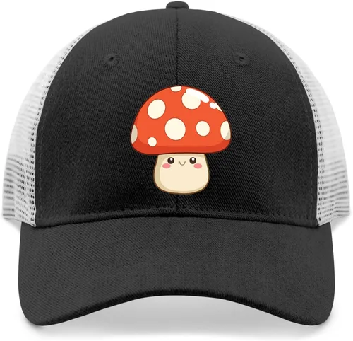 Vista 9 de devor Baseball Cap Smiling Mushroom Baseball Cap for Men Graphic Denim Dad Hats Adjustable