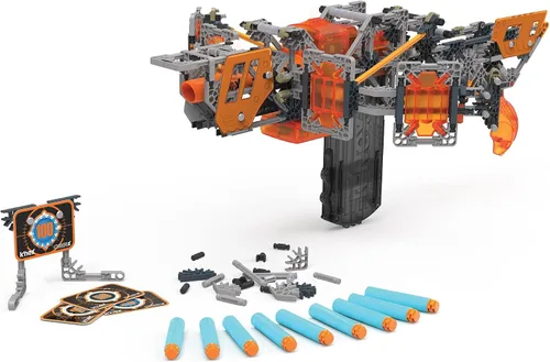 Vista 4 de K'NEX Cyber-X C10 Crossover Legacy con motor – Explosiones de hasta 60 pies – 460 piezas, 7 construcciones, objetivos, 10 dardos – Gran regalo