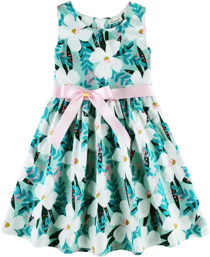 Vista 146 de Vestido de verano para niña, de algodón, con diseño floral