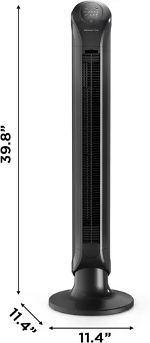 Vista 7 de Rowenta, ventilador de torre, ventilador oscilante fresco de 180°, ventilador silencioso de piso para dormitorio, 3 velocidades, ventilador de pie