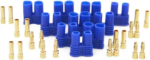 Vista 2 de 10Sets EC2 Conector de batería Adaptador RC chapado en oro 2.0MM 2MM Banana Plug Bullet Conector para RC Lipo Batería