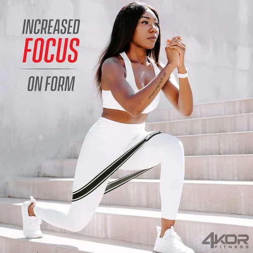 Vista 6 de 4KOR Fitness Juego de bandas de resistencia, perfecto para crossfit, yoga, terapia física y construcción de glúteos