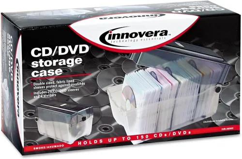 Vista 7 de Innovera 39502 Caja de almacenamiento de CD/DVD, capacidad para 150 discos