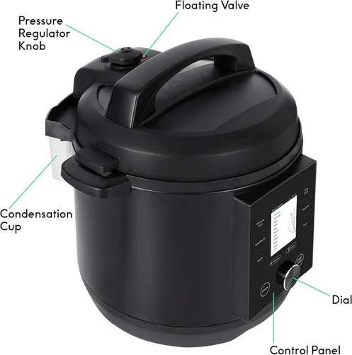 Vista 13 de CHEF iQ Olla a Presión Inteligente con WiFi y Báscula Incorporada - Multicocina 10 en 1 Fácil de Usar con Más de 500 Recetas Guiadas - Olla