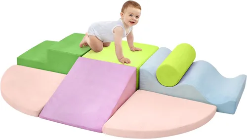 Vista 8 de QUCHI Juguetes de Escalada para Niños Pequeños, Juguetes de Escalada para Niños Pequeños para Interiores, Conjunto de 7 Bloques de Escalada