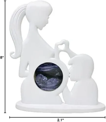 Vista 4 de Marco de fotos de ultrasonido para revelación de género para nuevos padres, madres embarazadas, embarazo, regalos de amor, primer marco de ecografía