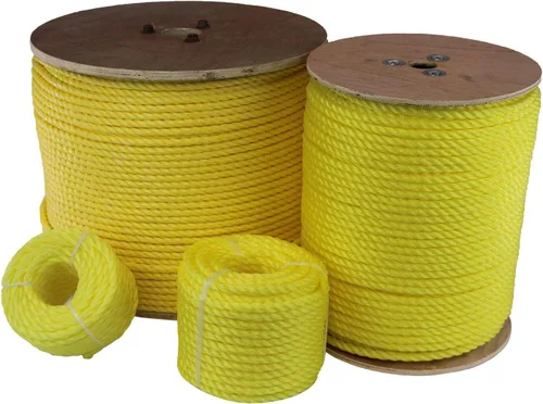 Vista 45 de ATERET Cuerda de Polipropileno Trenzada de 3 Hebras Color Tostado Monofilamento I 1-1/2" x 20 Pies I 19,350 lbs. Resistencia a la Tracción I Cordón